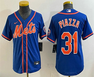 Youth New York Mets #31 Mike Piazza Royal Cool Base Stitched Jersey