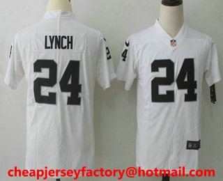 Youth Oakland Raiders #24 Marshawn Lynch White 2017 Vapor Untouchable Stitched NFL Nike Limited Jersey