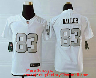 Youth Las Vegas Raiders #83 Darren Waller White 2016 Color Rush Stitched NFL Nike Limited Jersey
