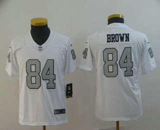 Youth Oakland Raiders #84 Antonio Brown White 2016 Color Rush Stitched NFL Nike Limited Jersey