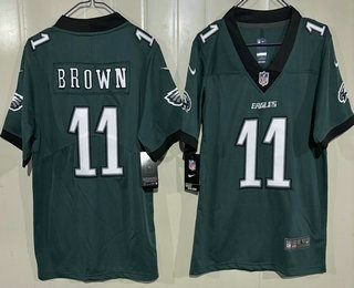 Youth Philadelphia Eagles #11 AJ Brown Limited Midnight Green Vapor Jersey
