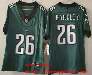 Youth Philadelphia Eagles #26 Saquon Barkley Limited Green FUSE Vapor Jersey