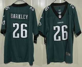 Youth Philadelphia Eagles #26 Saquon Barkley Limited Midnight Green Vapor Jersey