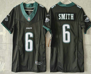 Youth Philadelphia Eagles #6 DeVonta Smith Limited Black FUSE Vapor Jersey