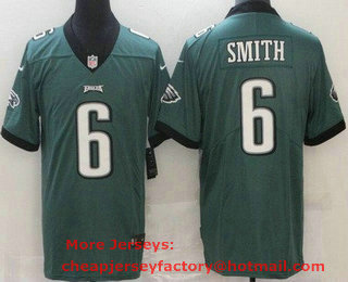 Youth Philadelphia Eagles #6 DeVonta Smith Midnight Green 2021 Vapor Untouchable Stitched NFL Nike Limited Jersey
