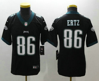 Youth Philadelphia Eagles #86 Zach Ertz Black 2017 Vapor Untouchable Stitched NFL Nike Limited Jersey