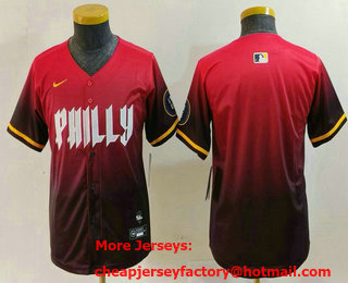 Youth Philadelphia Phillies Blank Red 2024 City Connect Limited Jersey