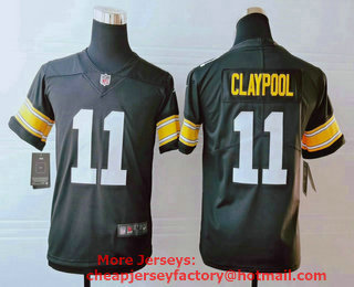 Youth Pittsburgh Steelers #11 Chase Claypool Black 2017 Vapor Untouchable Stitched NFL Nike Throwback Limited Jersey