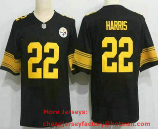Youth Pittsburgh Steelers #22 Najee Harris Limited Black Rush Color Jersey