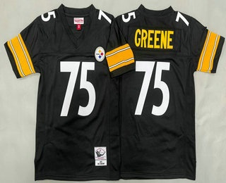Youth Pittsburgh Steelers #75 Joe Greene Black 1975 Throwback Jersey
