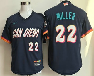 Youth San Diego Padres #22 Mason Miller Navy 2026 City Connect Stadium Jersey