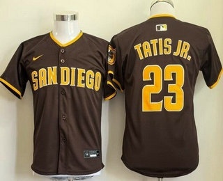 Youth San Diego Padres #23 Fernando Tatis Jr Brown Limited Jersey