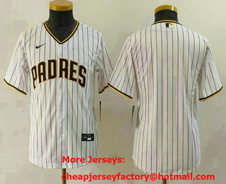 Youth San Diego Padres Blank White 2023 Cool Base Stitched Jersey