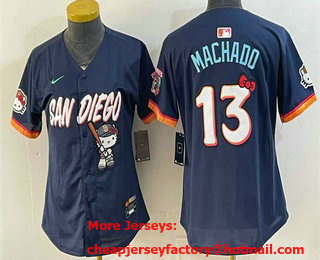 Youth San Diego Padres X Hello Kitty #13 Manny Machado Navy 2026 City Connect Stadium Jersey
