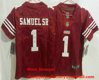 Youth San Francisco 49ers #1 Deebo Samuel Sr Limited Red Vapor Jersey