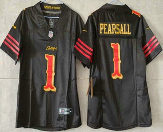 Youth San Francisco 49ers #1 Ricky Pearsall Limited Black Rivalries FUSE Vapor Jersey