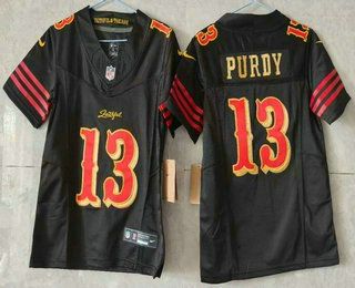 Youth San Francisco 49ers #13 Brock Purdy Limited Black Rivalries FUSE Vapor Jersey