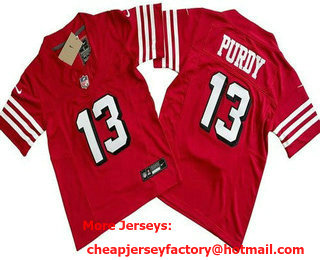 Youth San Francisco 49ers #13 Brock Purdy Limited Red Throwback FUSE Vapor Jersey