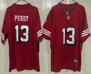Youth San Francisco 49ers #13 Brock Purdy Limited Red Throwback Vapor Jersey