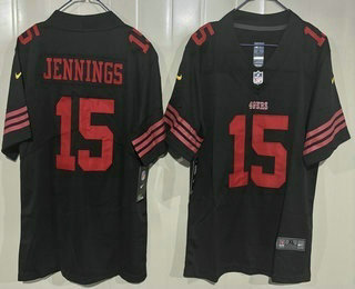 Youth San Francisco 49ers #15 Jauan Jennings Black Vapor Limited Stitched Jersey
