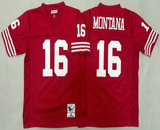 Youth San Francisco 49ers #16 Joe Montana Red 1990 Throwback Jersey
