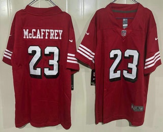 Youth San Francisco 49ers #23 Christian McCaffrey Limited Red Throwback Vapor Jersey