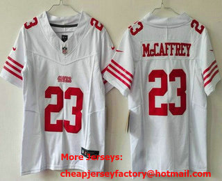 Youth San Francisco 49ers #23 Christian McCaffrey Limited White FUSE Vapor Jersey