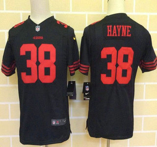 Youth San Francisco 49ers #38 Jarryd Hayne Black Alternate 2015 NFL Nike Game Jersey