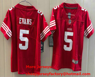 Youth San Francisco 49ers #5 Mike Evans Limited Red Vapor Jersey