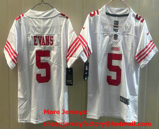 Youth San Francisco 49ers #5 Mike Evans Limited White Vapor Jersey