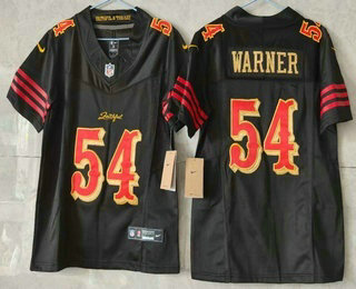 Youth San Francisco 49ers #54 Fred Warner Limited Black Rivalries FUSE Vapor Jersey