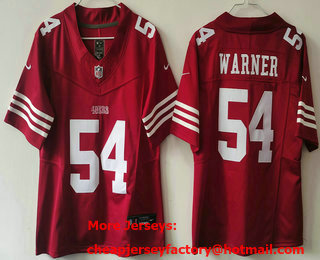 Youth San Francisco 49ers #54 Fred Warner Red 2024 FUSE Vapor Limited Stitched Jersey