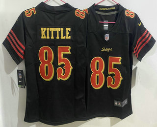 Youth San Francisco 49ers #85 George Kittle Limited Black Rivalries Vapor Jersey