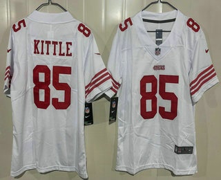 Youth San Francisco 49ers #85 George Kittle Limited White Vapor Jersey