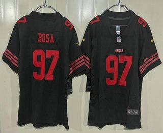 Youth San Francisco 49ers #97 Nick Bosa Limited Black Vapor Jersey