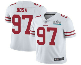 Youth San Francisco 49ers #97 Nick Bosa White 2020 Super Bowl LIV Vapor Untouchable Stitched NFL Nike Limited Jersey