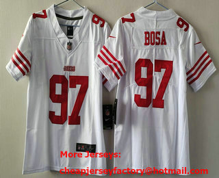 Youth San Francisco 49ers #97 Nick Bosa White Limited Vapor Jersey