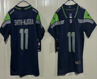 Youth Seattle Seahawks #11 Jaxon Smith Njigba Limited Navy Vapor Jersey
