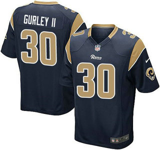 Youth St. Louis Rams #30 Todd Gurley II Navy Blue Team Color NFL Nike Game Jersey