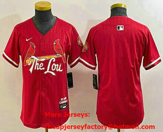 Youth St Louis Cardinals Blank Red 2024 City Connect Limited Stitched Jersey