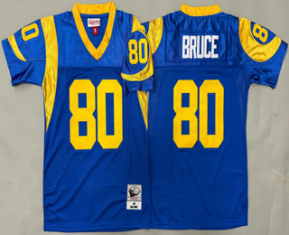 Youth St Louis Rams #80 Isaac Bruce Blue 1999 Throwback Jersey