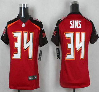 Youth Tampa Bay Buccaneers #34 Charles Sims Red Team Color NFL Nike Game Jersey