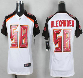 Youth Tampa Bay Buccaneers #58 Kwon Alexander White Road NFL Nike Game Jersey