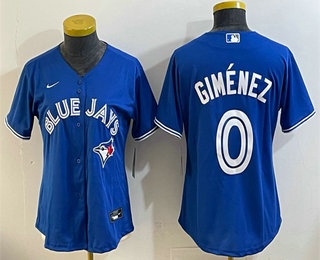 Youth Toronto Blue Jays #0 Andres Gimenez Blue Cool Base Jersey