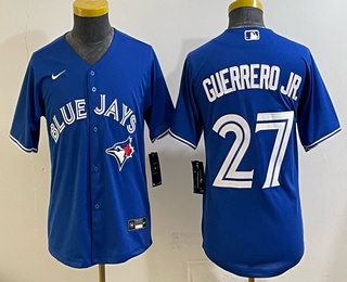 Youth Toronto Blue Jays #27 Vladimir Guerrero Jr Blue Stitched Cool Base Nike Jersey