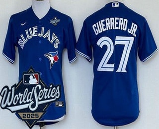 Youth Toronto Blue Jays #27 Vladimir Guerrero Jr Royal 2025 World Series Cool Base Jersey