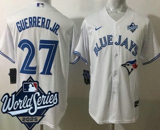 Youth Toronto Blue Jays #27 Vladimir Guerrero Jr White 2025 World Series Cool Base Jersey