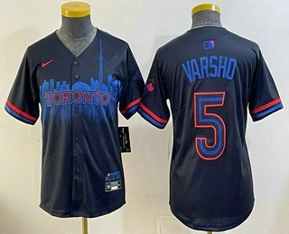 Youth Toronto Blue Jays #5 Daulton Varsho Black City Limited Jersey