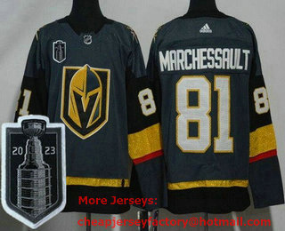 Youth Vegas Golden Knights #81 Jonathan Marchessault Gray 2023 Stanley Cup Final Authentic Jersey