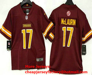 Youth Washington Commanders #17 Terry McLaurin Limited Red Vapor Jersey